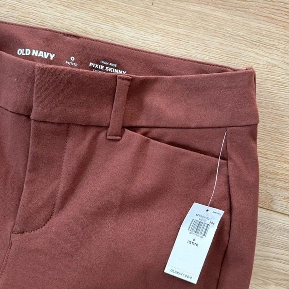 Old Navy High Rise Pixie Skinny Work Pants NWT SZ 0Petite - Picture 2 of 3